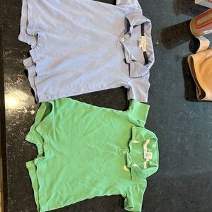 The Beaufort Bonnet Company Light Blue and Mint Green Kids cotton outfit